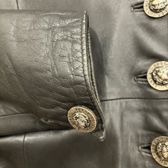 Linea Pelle Oryan Long Leather Coat * Vintage * Size Small - Picture 12 of 16